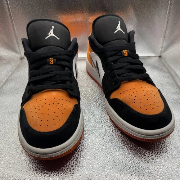 Size 8.5 Jordan 1 Low Shattered Backboard Orange Black Men's Shoes 553558-128 - Picture 5 of 10